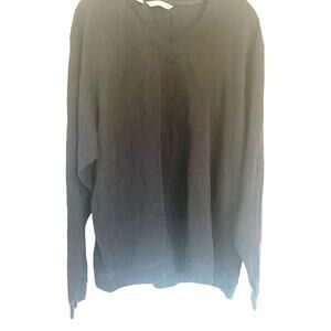 Cutter & Buck Pullover Sweater Mens XL Blue V Neck Long Sleeve Business Casual